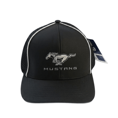 Black Mustang Reflective Stretch Hat - Ford Show Parts