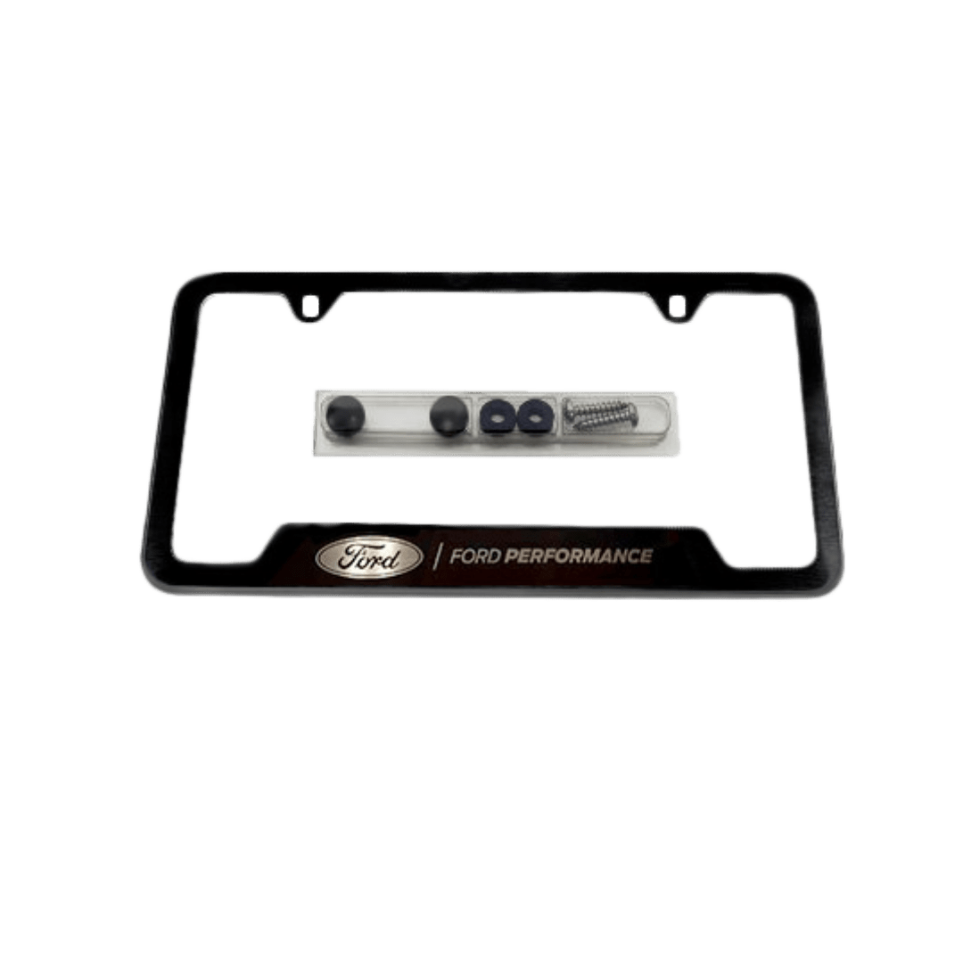 Black Stainless Steel Ford Performance License Plate Frame - Ford Show Parts