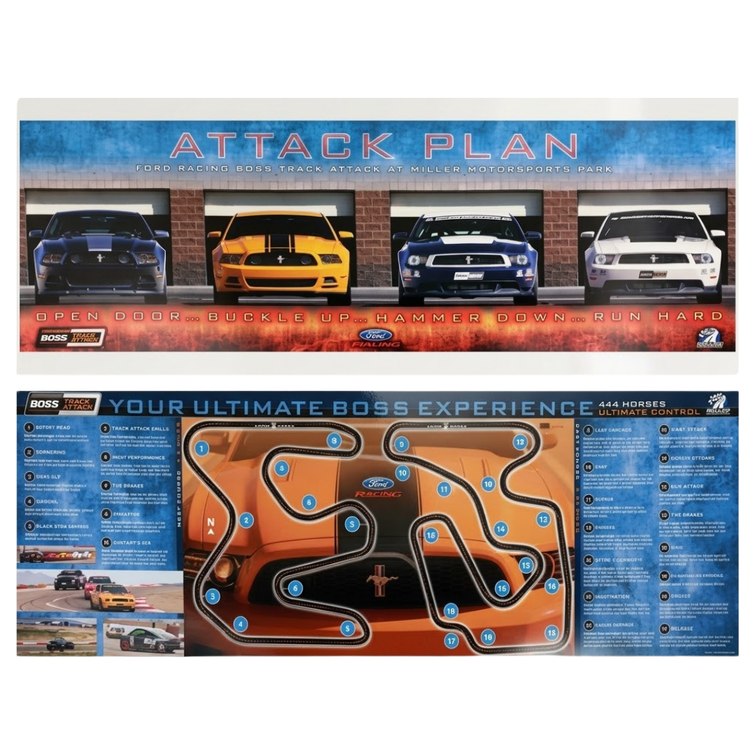 BOSS 302 Track Map Poster - Ford Show Parts