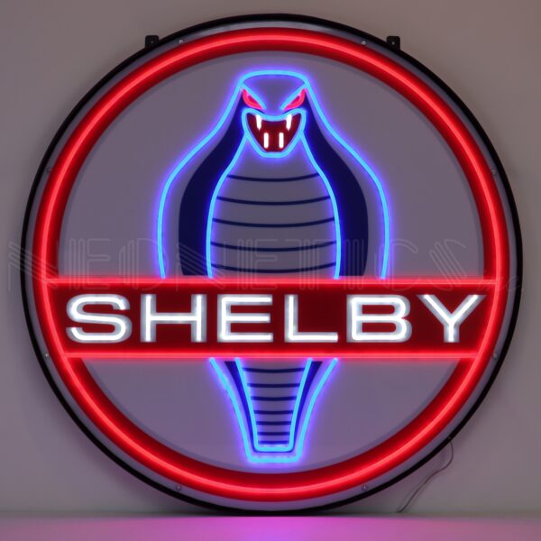 Cobra - Shelby Round 36" LED Flex Neon sign in Steel Can - Ford Show Parts