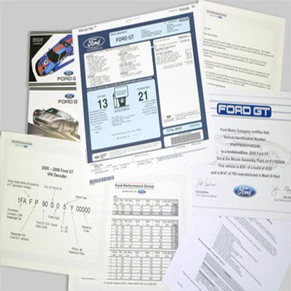 Ford GT Certificate Package - Ford Show Parts