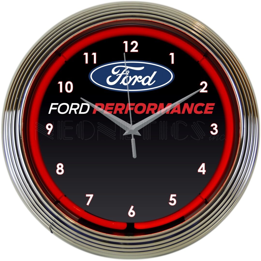 Ford Performance Neon Clock - Ford Show Parts