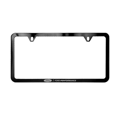 Ford Performance Slim License Plate Frame - Black Stainless Steel - Ford Show Parts