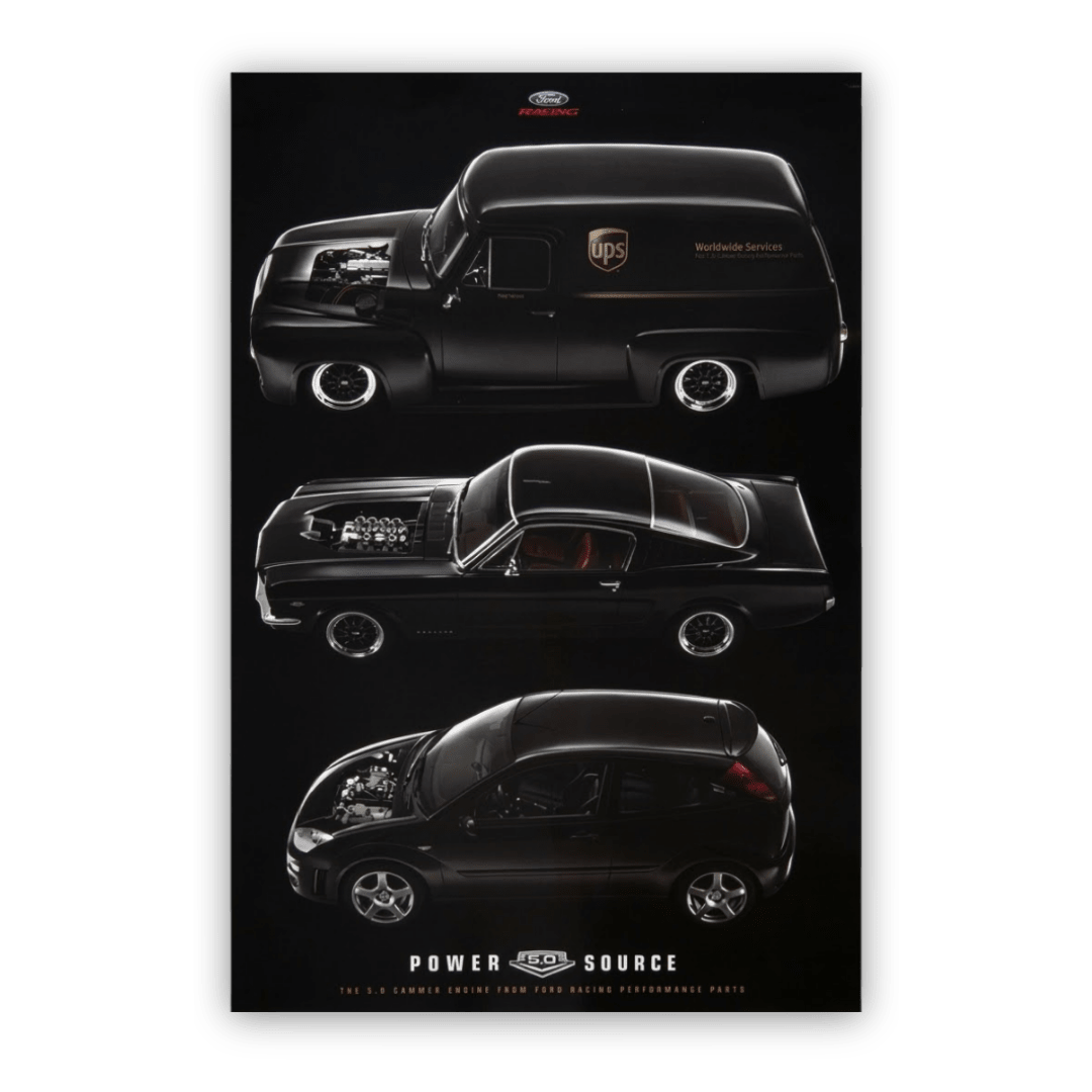 Ford Racing 5.0 Cammer Poster - Ford Show Parts