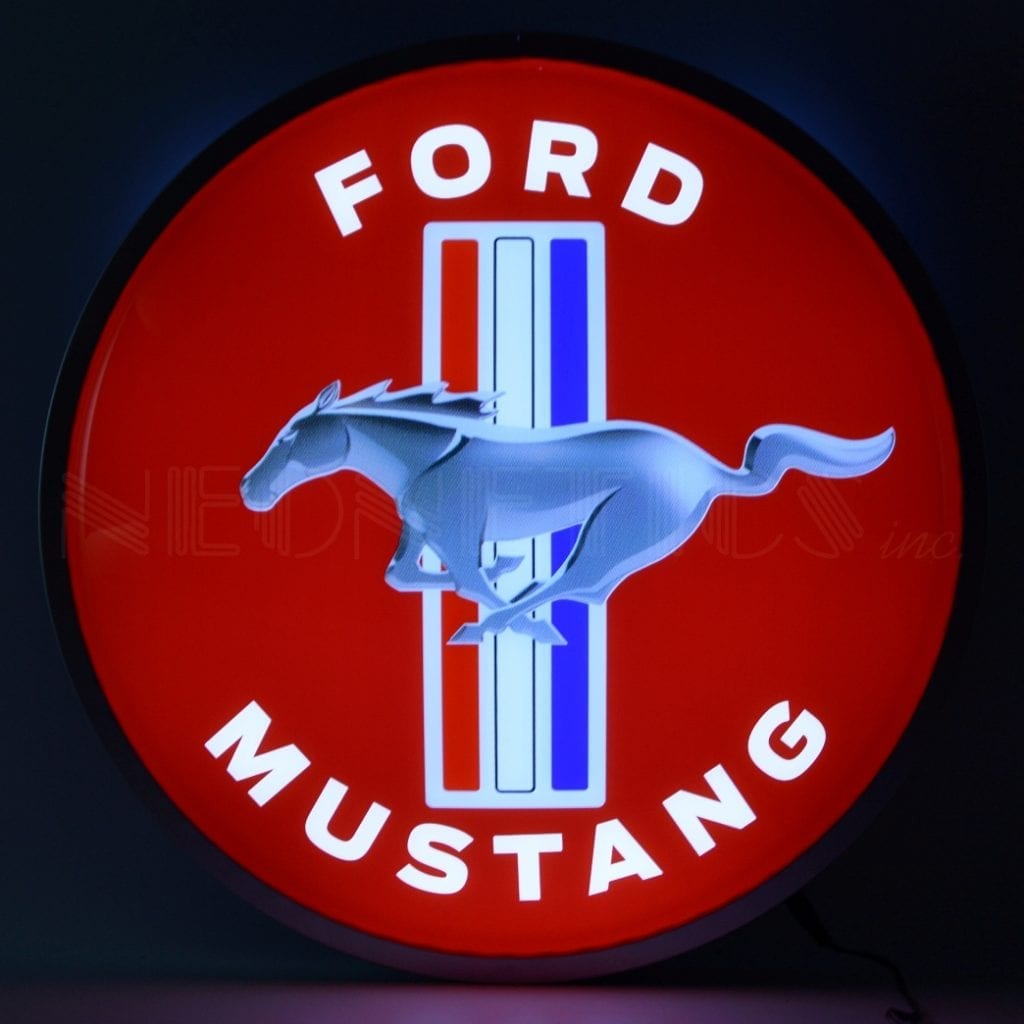 LED Backlit Mustang Sign - Ford Show Parts