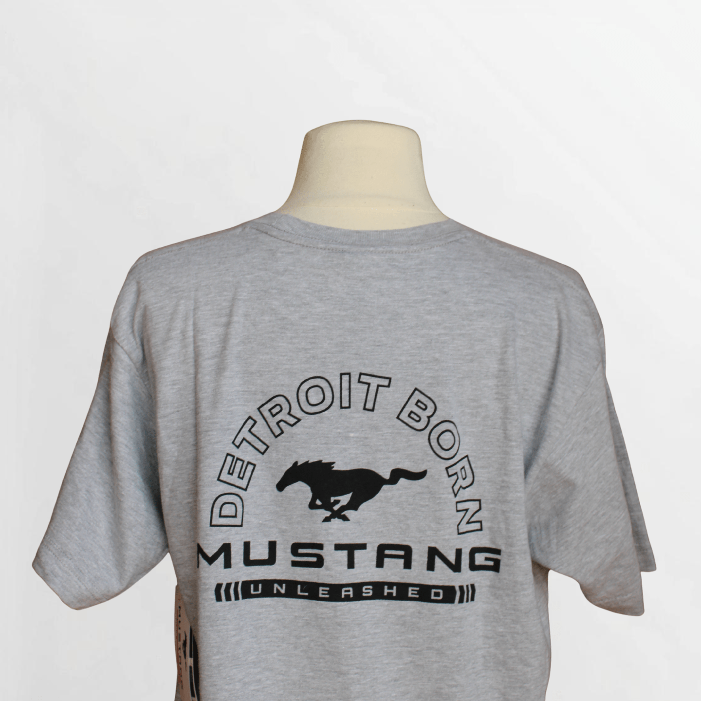 Mustang Grey Detroit Born Pony Tee - Ford Show Parts