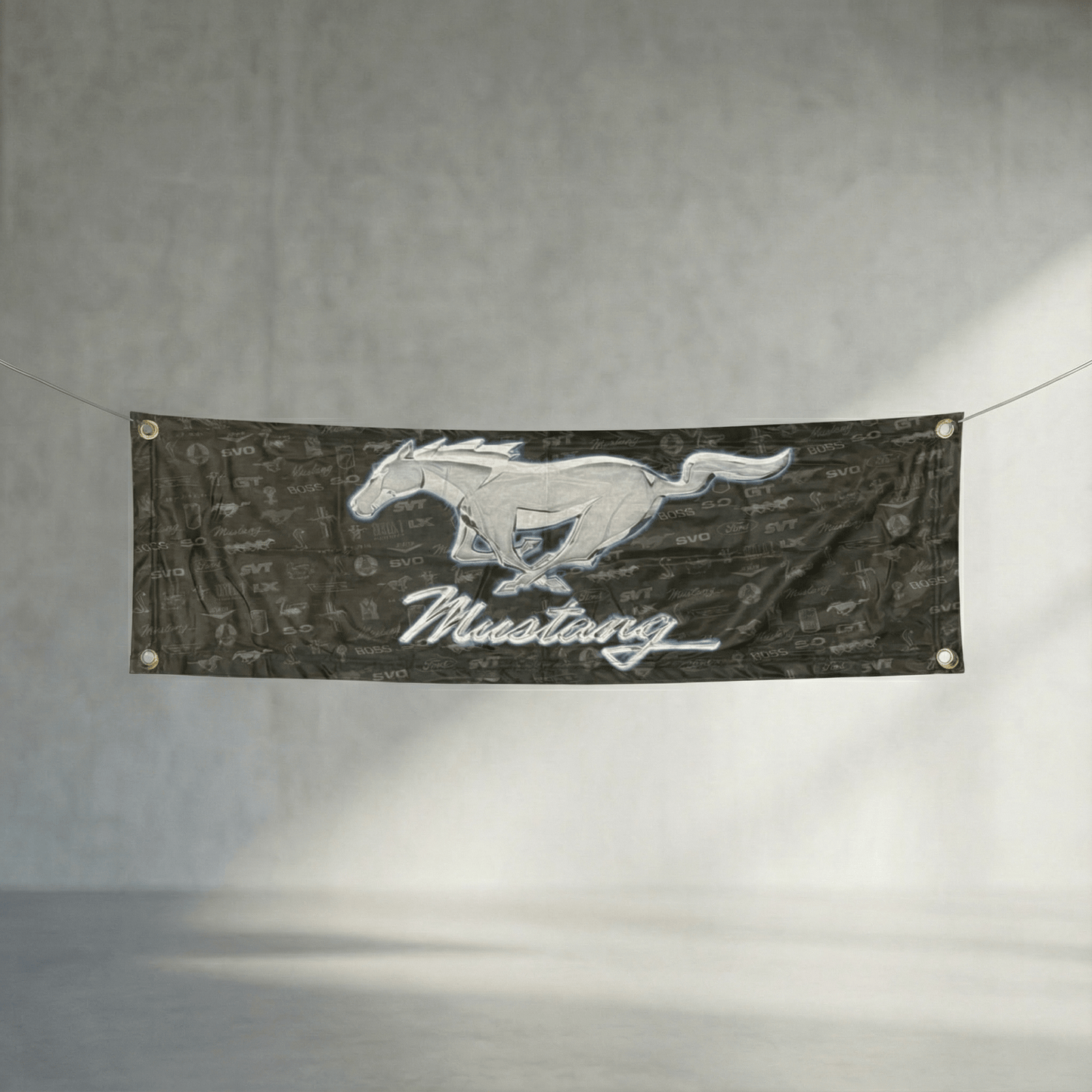 Ford and Mustang Logos Fabric Show Banner - Ford Show Parts