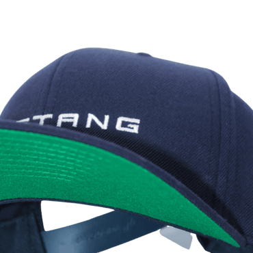 Navy Mustang Script Logo Snapback - Ford Show Parts