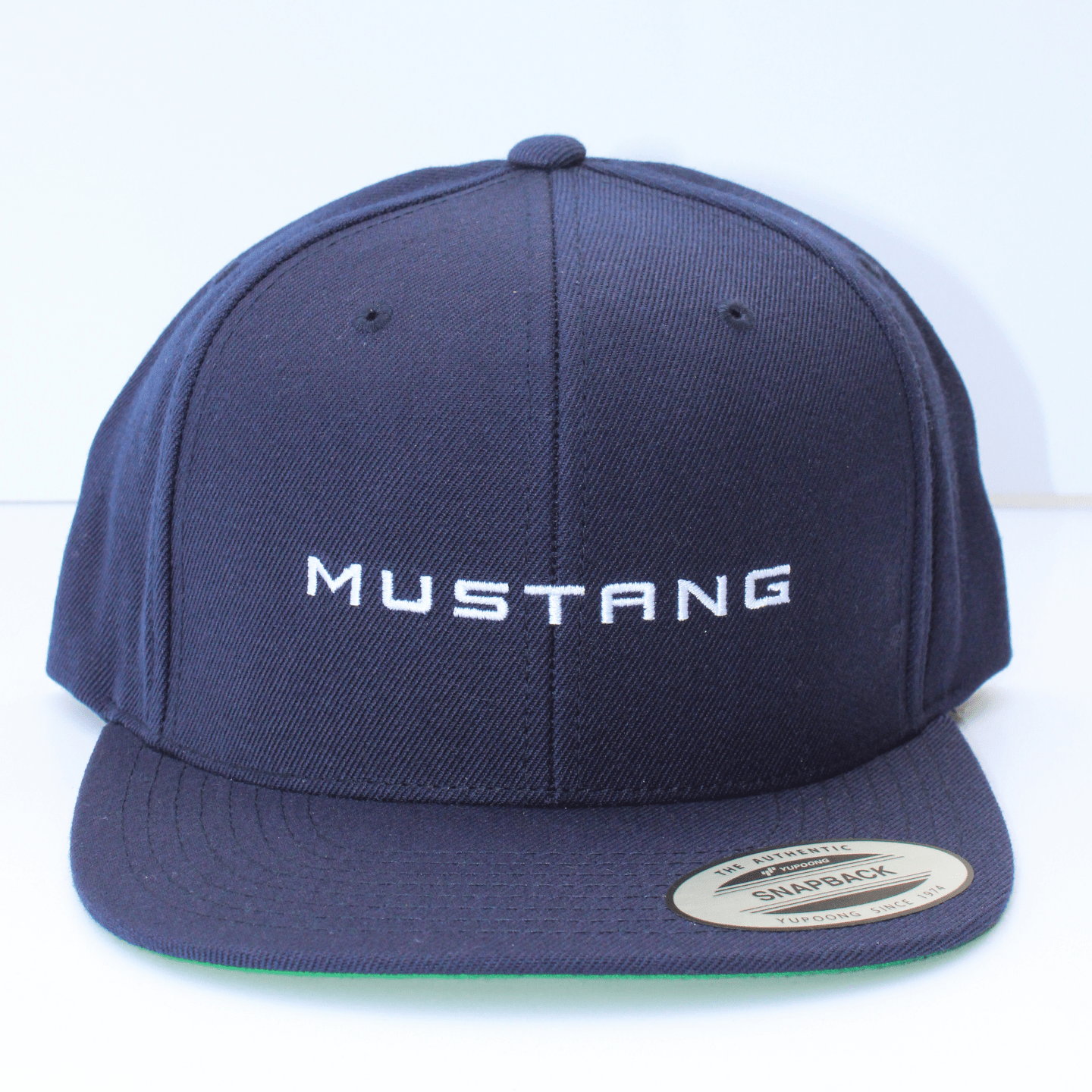 Navy Mustang Script Logo Snapback - Ford Show Parts