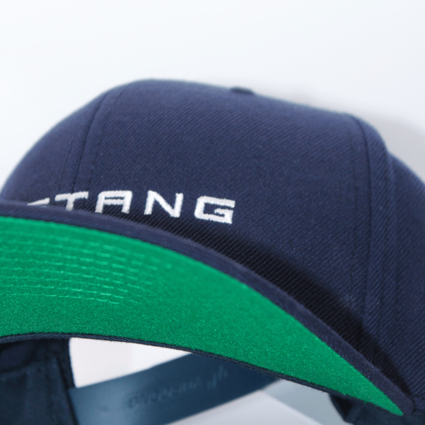 Navy Mustang Script Logo Snapback - Ford Show Parts