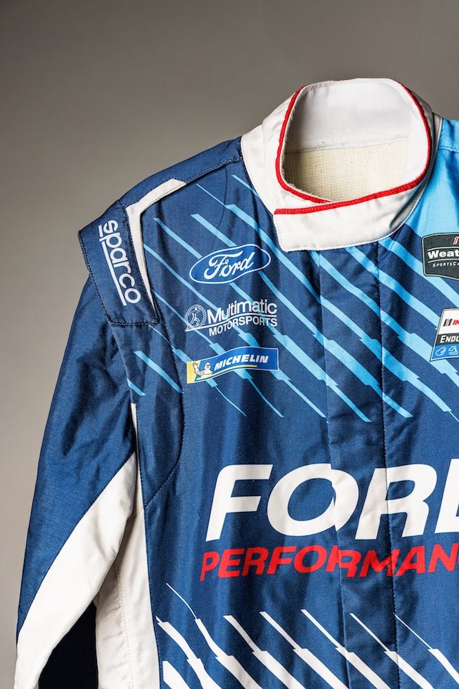 Race - Worn GT3 Mustang Suit Signed by Joey Hand - Ford Show Parts