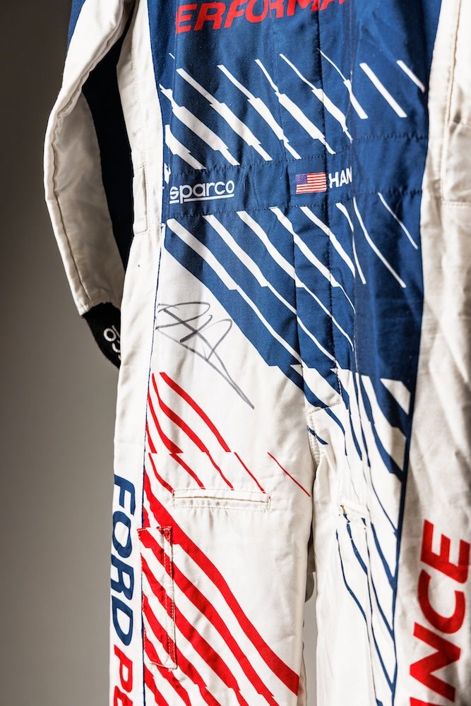 Race - Worn GT3 Mustang Suit Signed by Joey Hand - Ford Show Parts