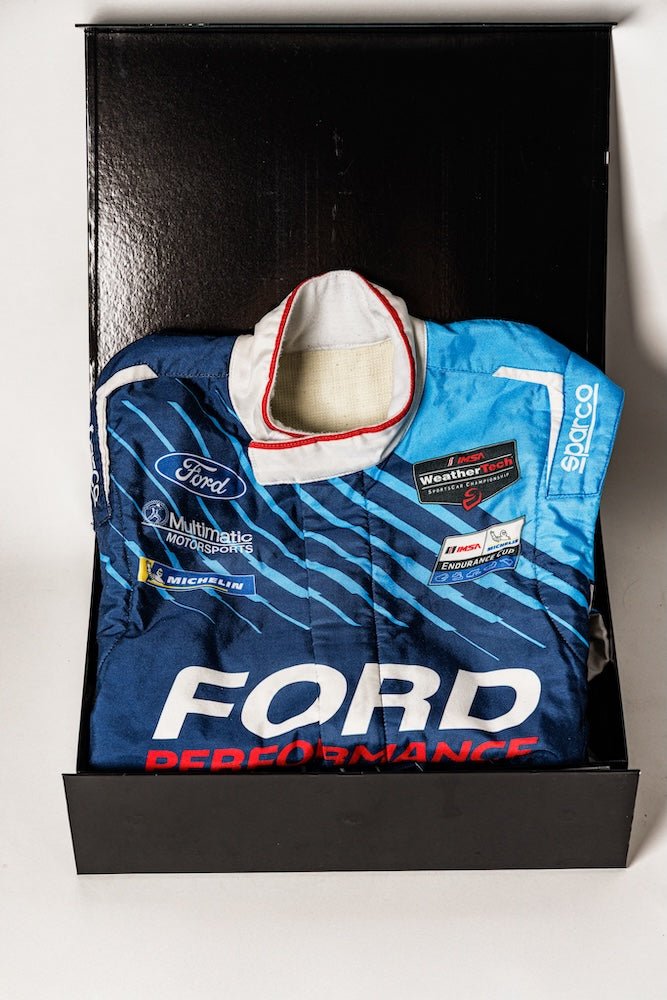 Race - Worn GT3 Mustang Suit Signed by Joey Hand - Ford Show Parts
