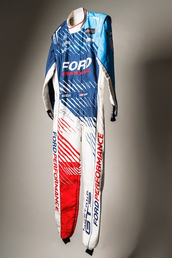 Race - Worn GT3 Mustang Suit Signed by Joey Hand - Ford Show Parts