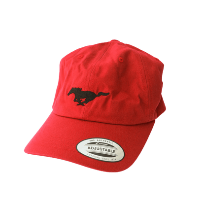 Red Mustang Pony Logo Dad Hat - Ford Show Parts