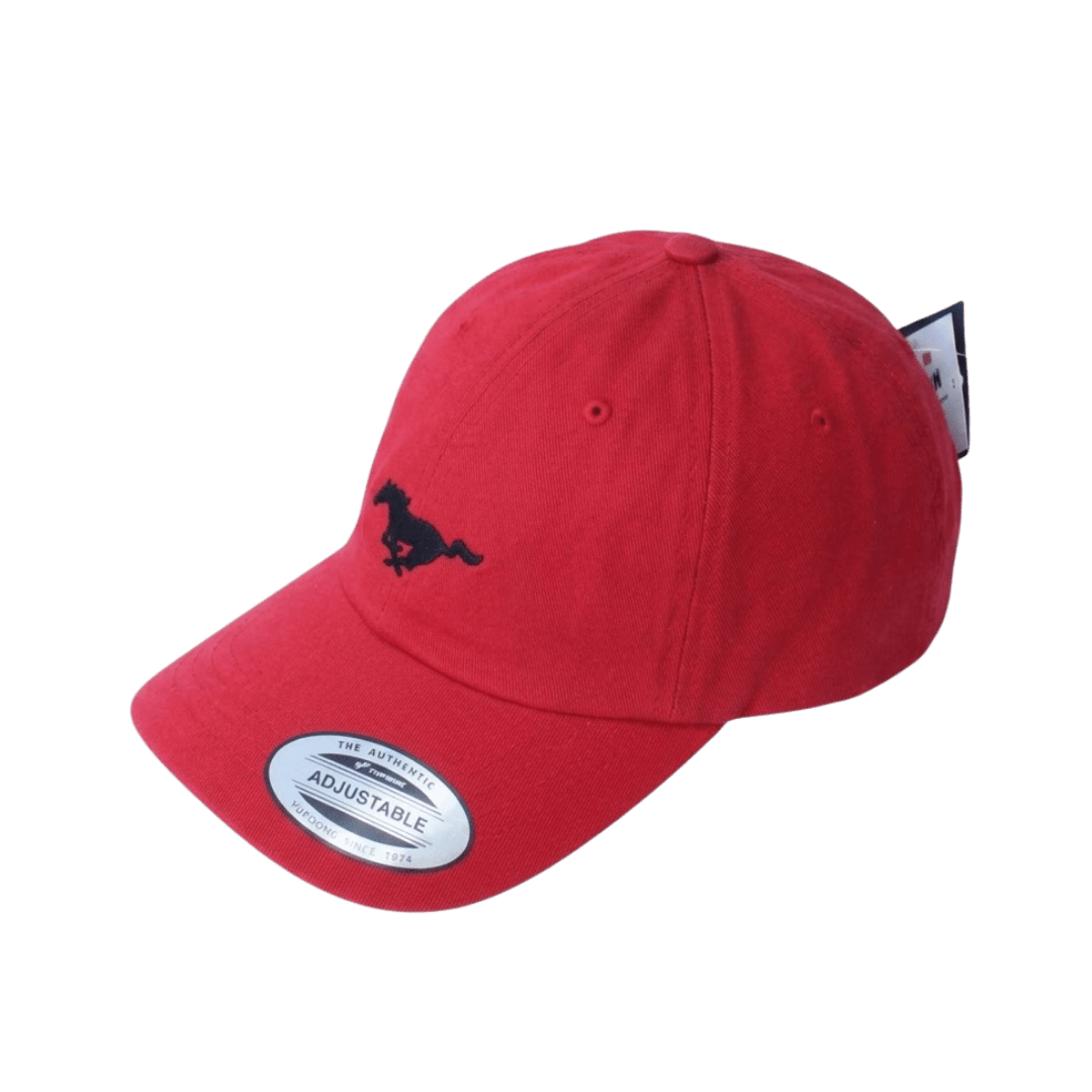 Red Mustang Pony Logo Dad Hat - Ford Show Parts