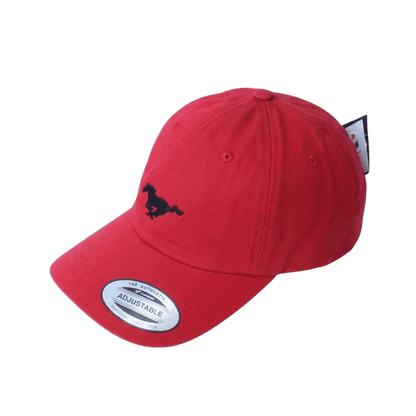 Red Mustang Pony Logo Dad Hat - Ford Show Parts