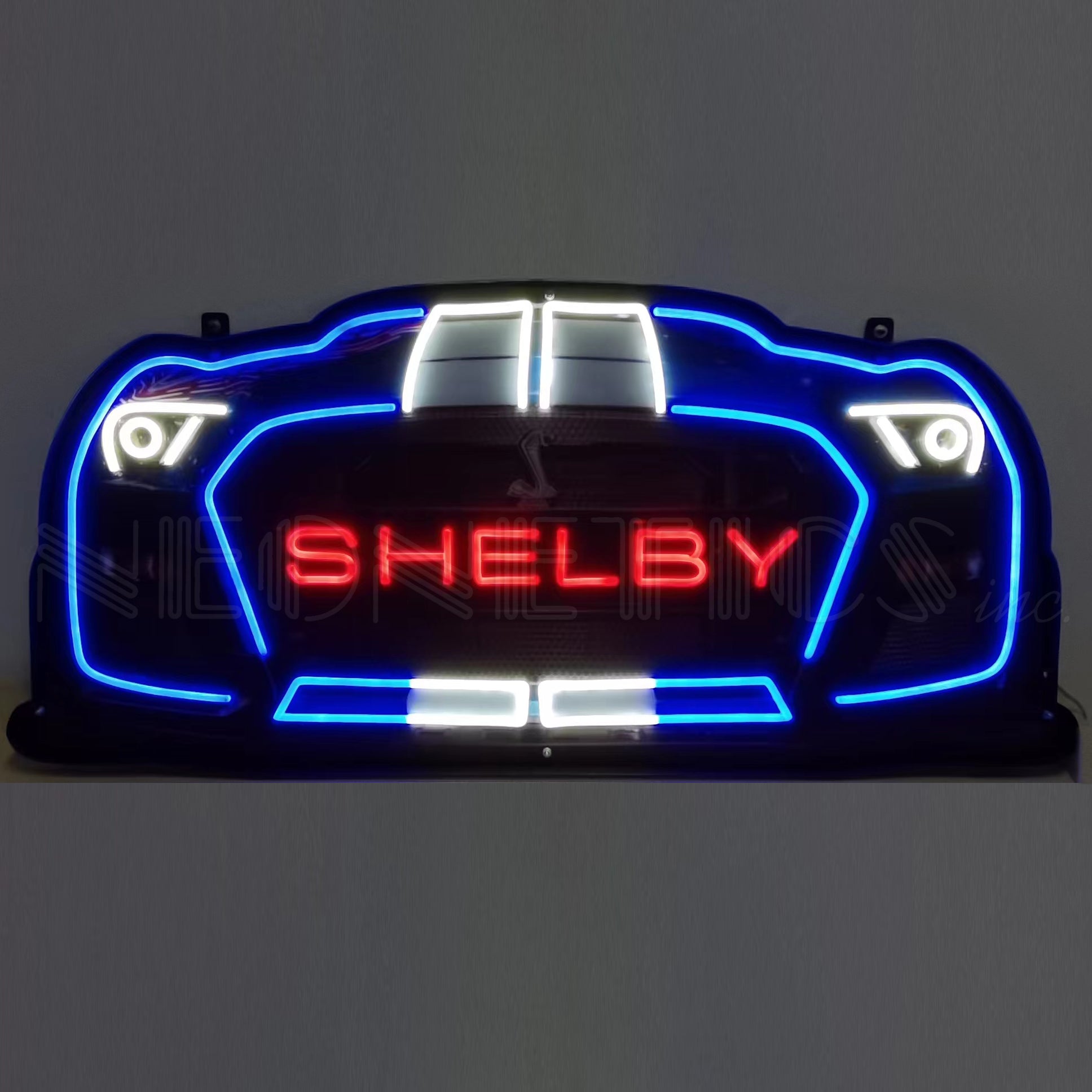 Roush Performance Ford Mustang Boss Neon Clock Sign – Wall Lamp For Garage/Man Cave