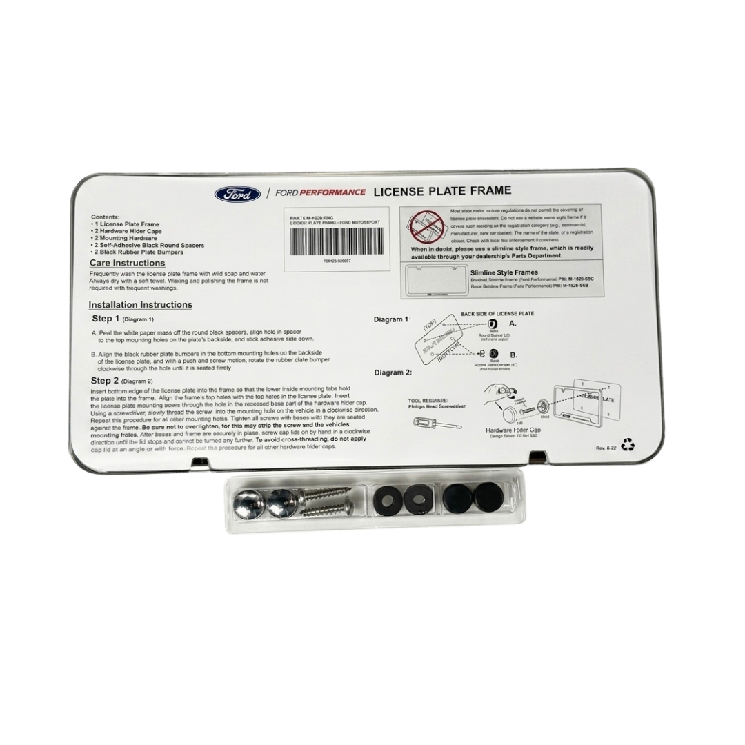 Ford Motorsport License Plate in Stainless Steel - Ford Show 