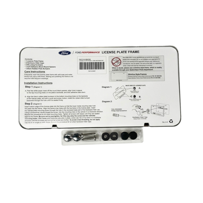 Ford Motorsport License Plate in Stainless Steel - Ford Show 