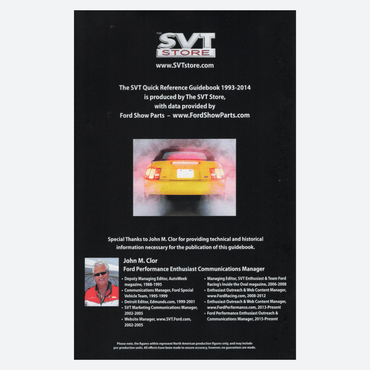 SVT Quick Reference Guidebook (1993–2014) - Ford Show Parts