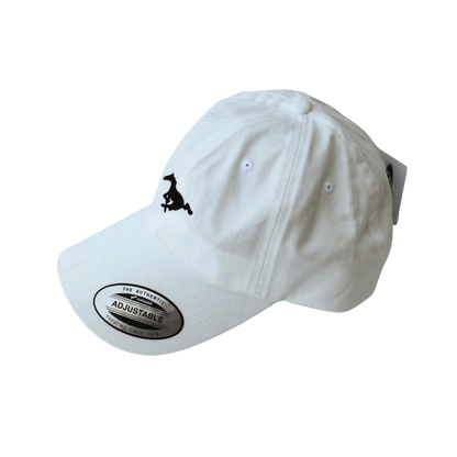 White Mustang Pony Logo Dad Hat - Ford Show Parts