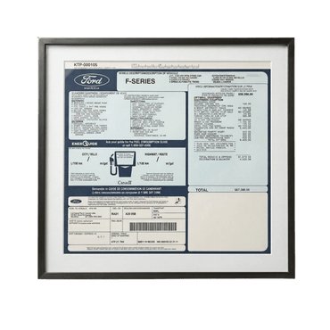 Window Sticker Frame with Matting - Ford Show Parts