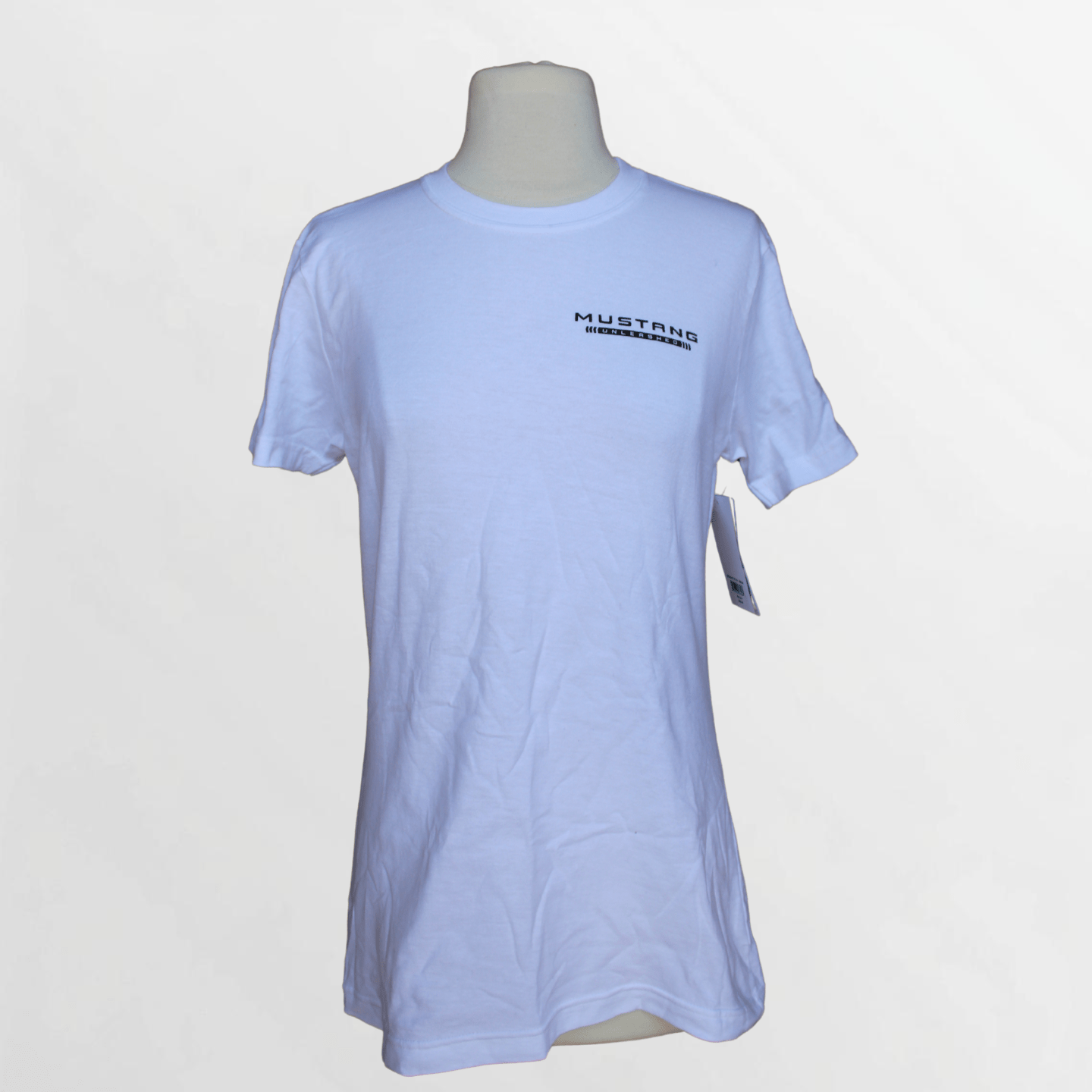 Women's White Mustang Unleashed Pony Tee - Ford Show Parts