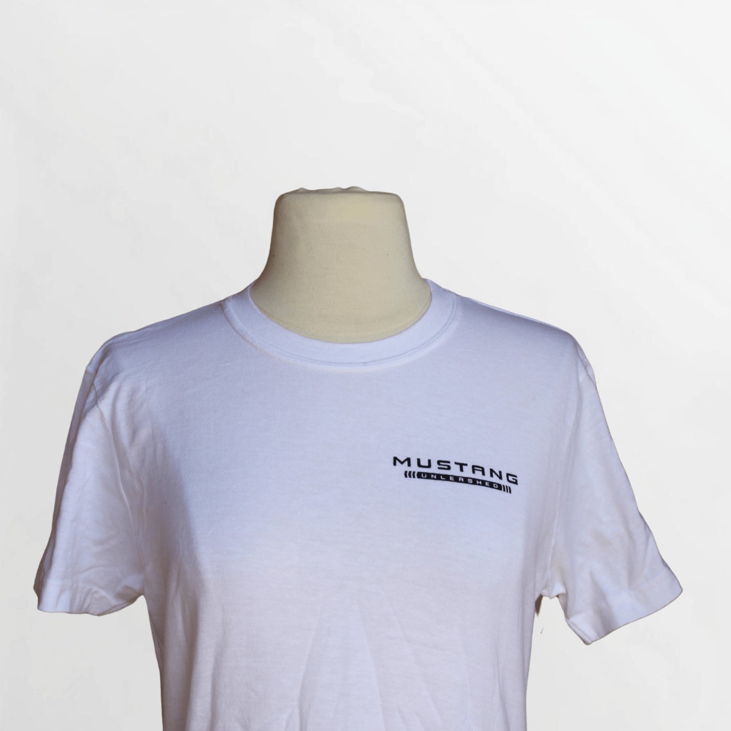 Women's White Mustang Unleashed Pony Tee - Ford Show Parts