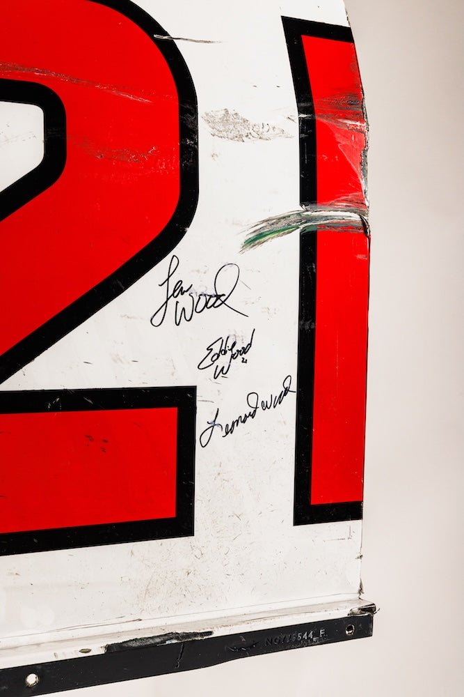 Wood Brothers Signed 21 Race - Used Number Panel - Ford Show Parts