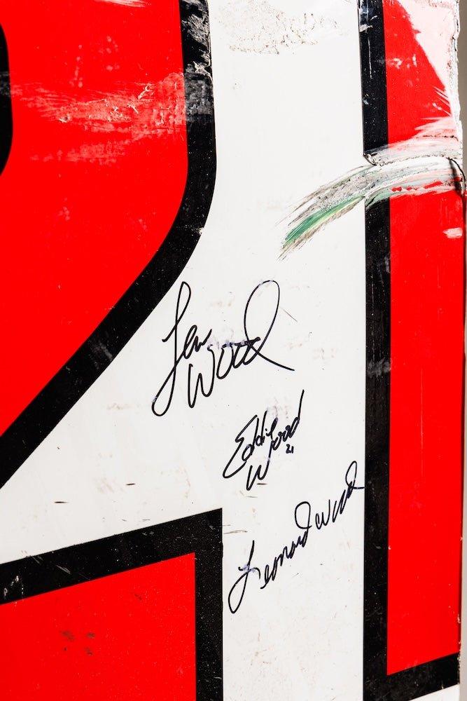 Wood Brothers Signed 21 Race - Used Number Panel - Ford Show Parts