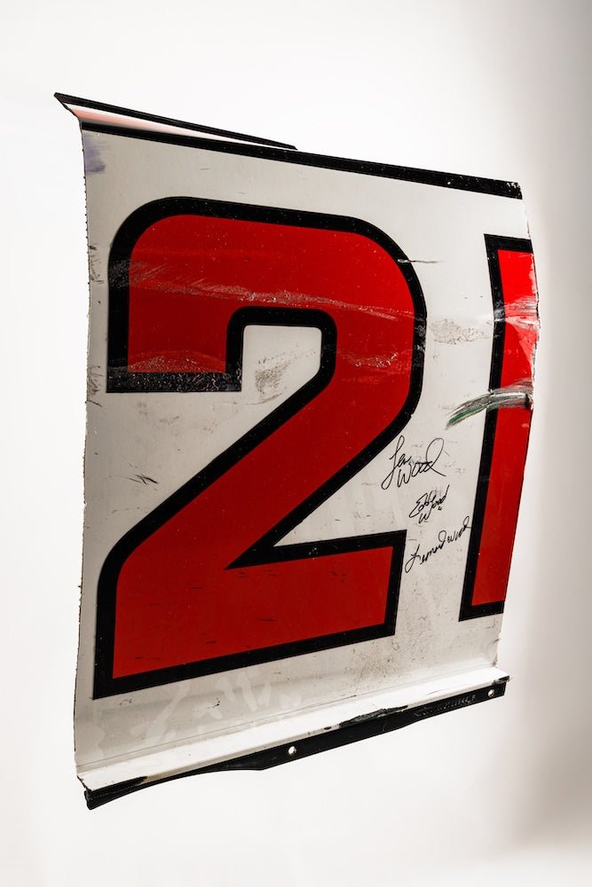 Wood Brothers Signed 21 Race - Used Number Panel - Ford Show Parts