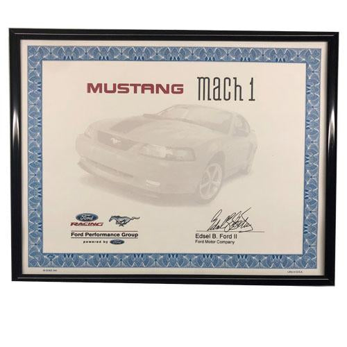 2003-2004 Mustang Mach 1 Certificate