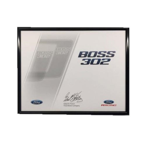 Ford Show Parts  2012-2013 BOSS 302 Certificate Package