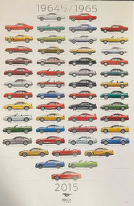 50 Years Mustang Poster