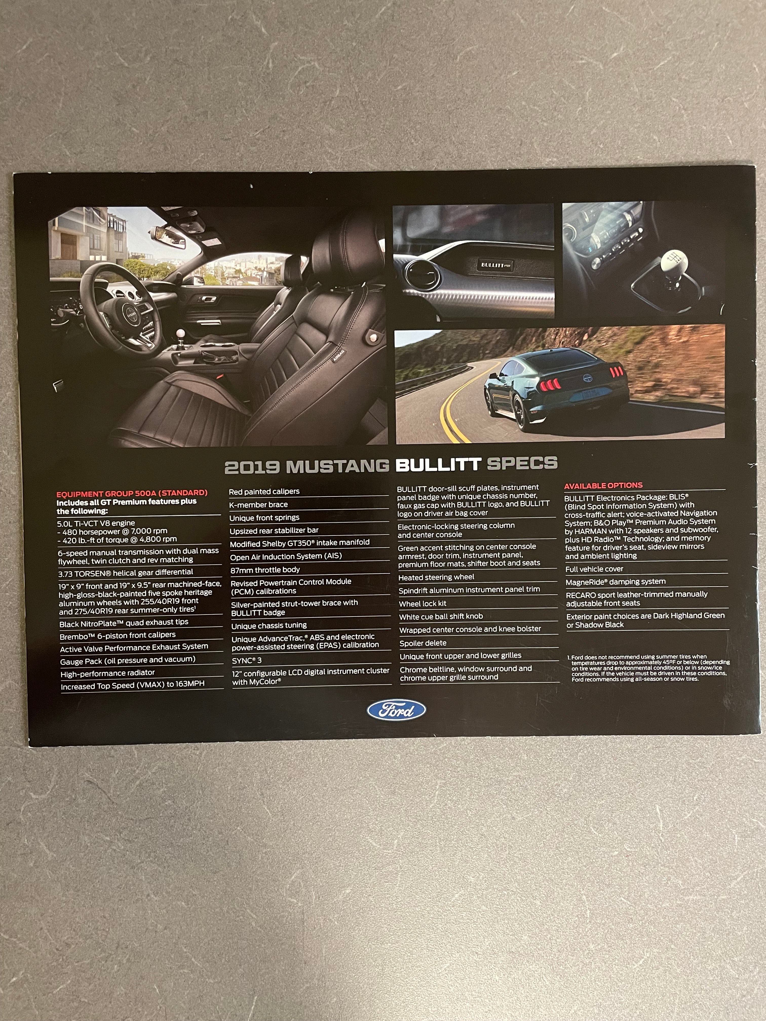 2019 Mustang Bullitt Brochure