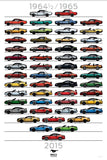 50 Years Mustang Poster