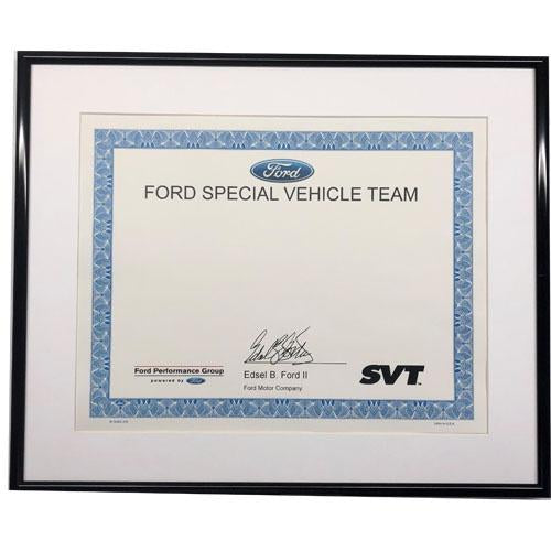 Ford SVT Certificate Package