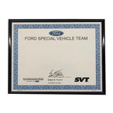 Ford SVT Certificate Package